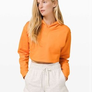 Lululemon cropped orange hoodie